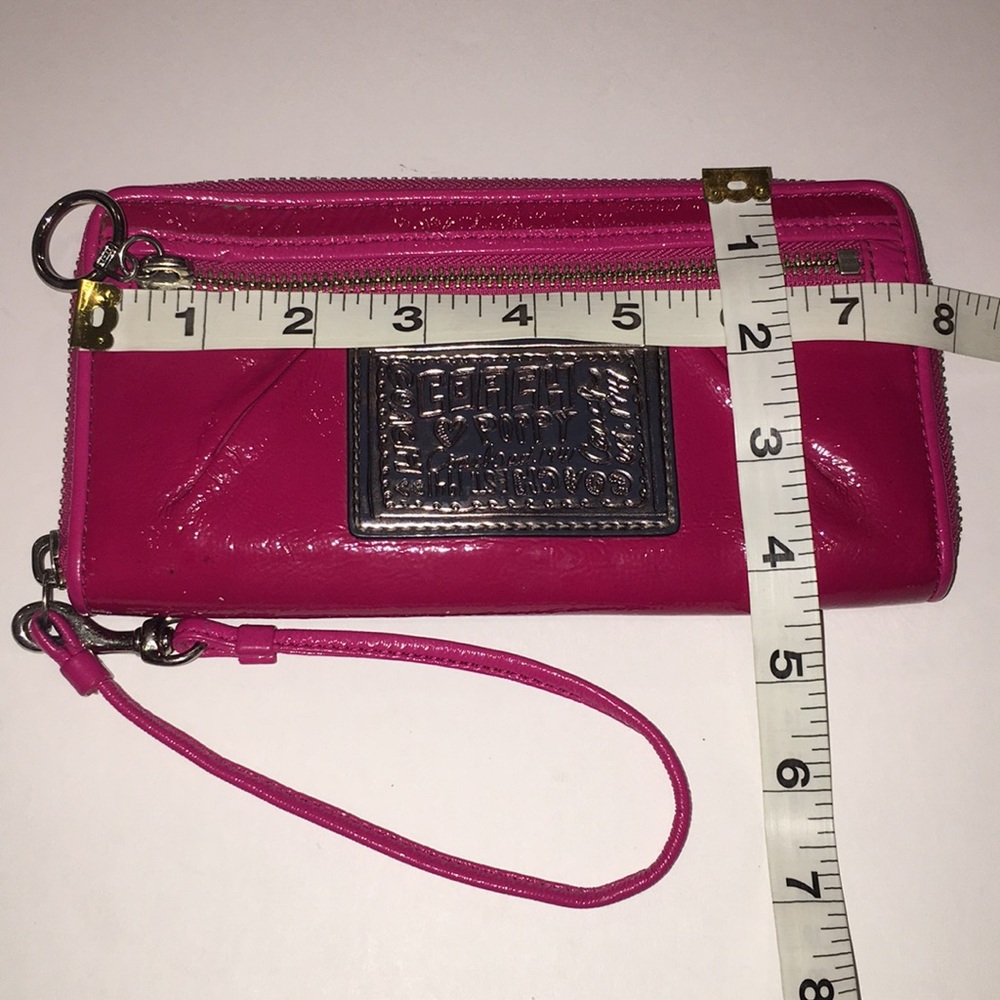 COACH Poppy Collection deep fuchsia wristlet - Picture 8 of 8